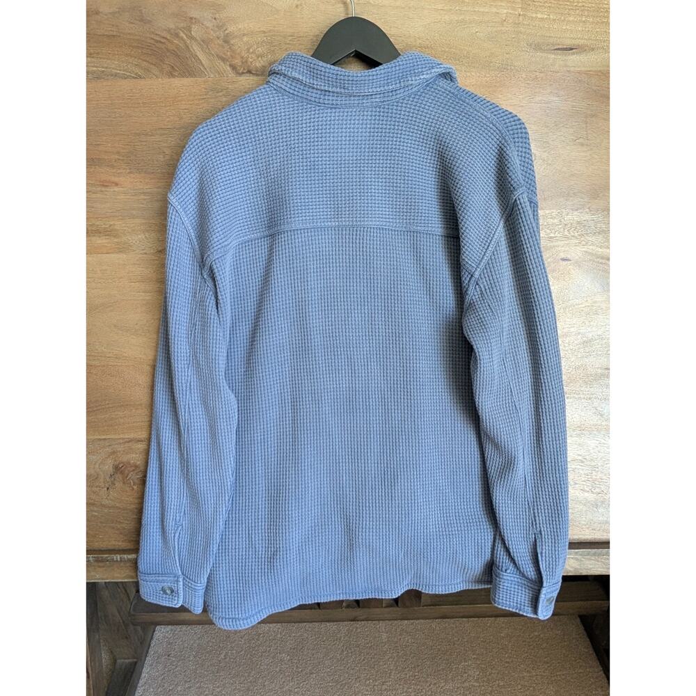 NWT Carhartt Shirt Womens Medium Dusty Blue Waffle Knit Oversized Fit TK7134-W - Picture 7 of 7